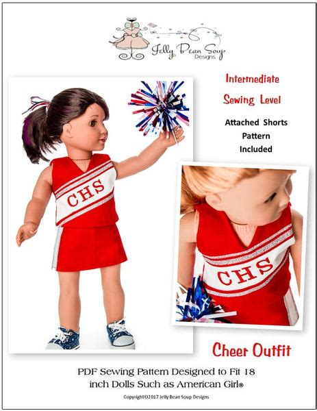 Cheer Outfit 18 Doll Clothes Pattern Pdf Download
