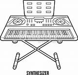 Musicales Instruments Instrumentos Sintetizador Iconos Thinkstockphotos Synthesizer Similares sketch template