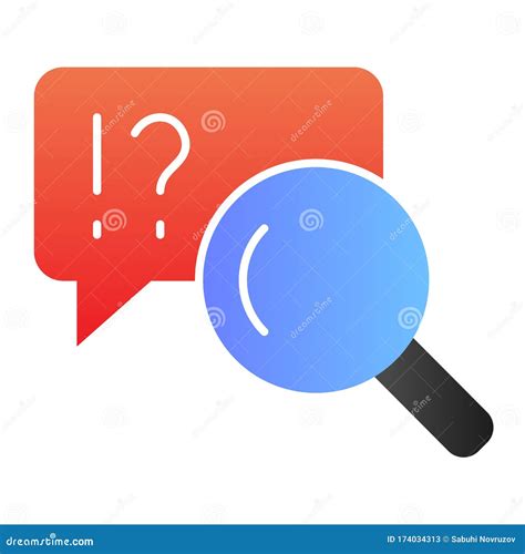 chat search flat icon search dialogue vector illustration isolated