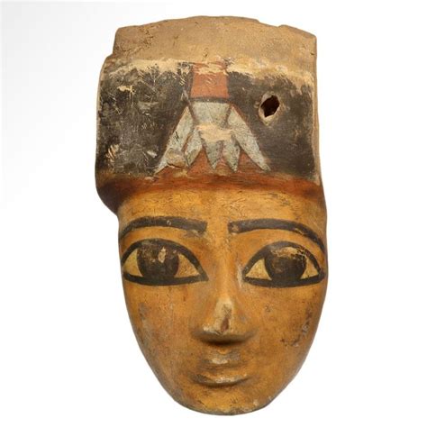 Ancient Egyptian Wood Painted Mummy Mask Catawiki