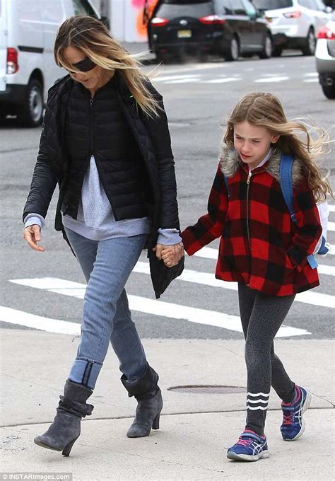 sarah jessica parker pairs denim with quilted jacket for