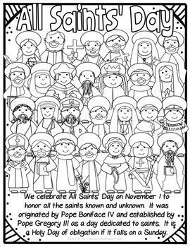 saints day activity pack   treasured schoolhouse tpt