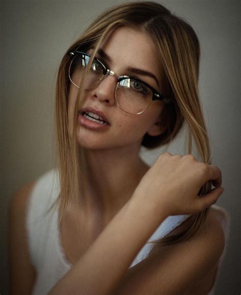 glasses marina laswick blonde girl beauty
