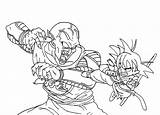 Goku Piccolo sketch template