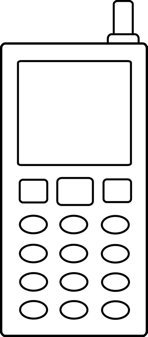 phone clipart outline clipground