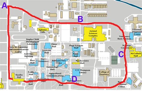 unl east campus map maps  source