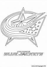 Nhl Logo Hockey Jackets Coloring Blue Columbus Pages Sport Printable Color Info Drawing Supercoloring sketch template