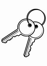 Keys Coloring Printable Pages sketch template