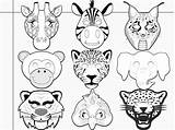 Mask Masks Pages Jaguar Lynx Clown sketch template