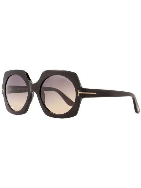 Tom Ford Square Sunglasses Tf535 Sofia 01b Black Gold 57mm Ft0535