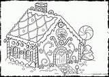 Coloring Gingerbread House Pages Printable Kids Christmas Candy Print Colouring Sheet Color Houses Online Template Book Family Sheets Sweets Clipart sketch template