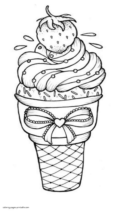 printable coloring pages ice cream