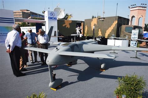 pakistani company showed  medium range drone  shahpar   karachi arms expo