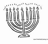 Hanukkah Menorah sketch template