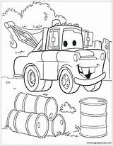 Coloring Tow Pages Truck Mater Cars Movie Trucks Disney Drawing Printable Mack Color Nehemiah Car Braves Atlanta Boys Pixar Colouring sketch template