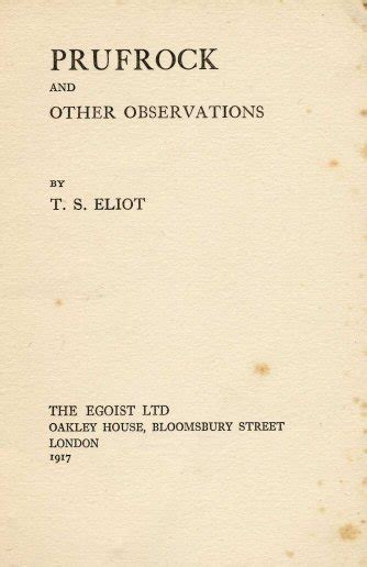 t s eliot the love song of j alfred prufrock genius