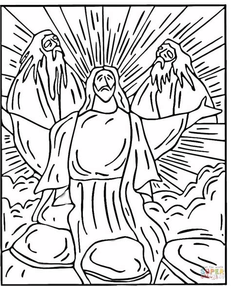 transfiguration coloring page  printable coloring pages