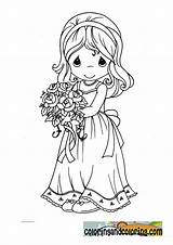 Coloring Bride Precious Moments Designlooter Sheets sketch template