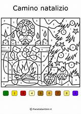 Colora Conta Colorare Natale Numeri Pianetabambini Bambini Difficili Albero Difficile Colori Natalizio Disegnare Sull Stampe sketch template