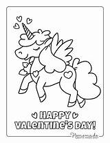 Coloring Heart Pages Kids Easy Unicorn Cute sketch template