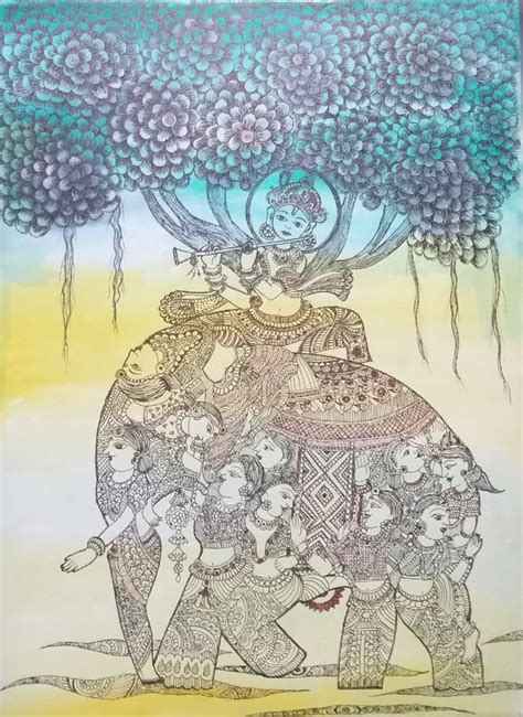 rasleela mandala art    cms international indian folk art