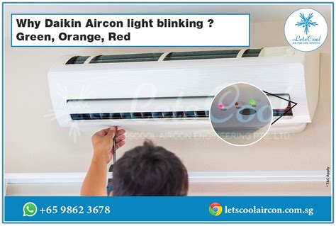 daikin aircon light blinking green orange red