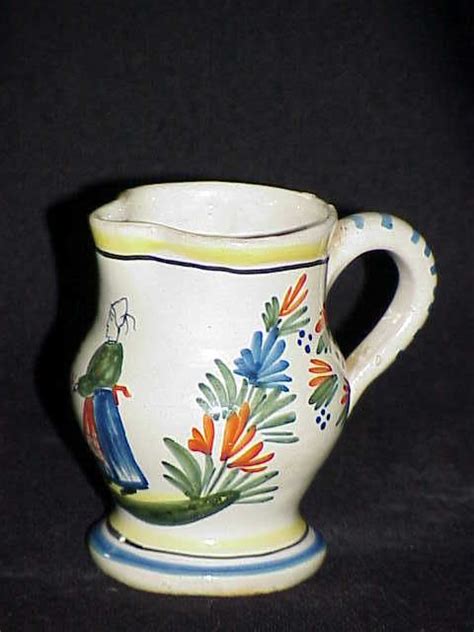 marked henriot quimper france small pottery pitcher quimper pottery quimper pottery