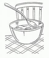 Coloring Soup Bowl Pages Clipart Library Food sketch template