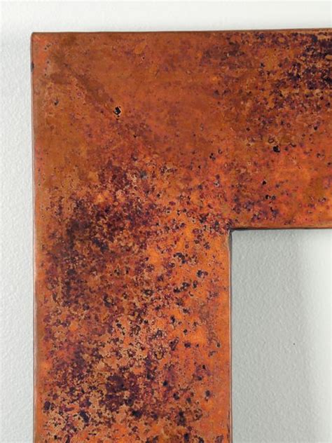 rustic rectangular copper mirror frame copper sinks