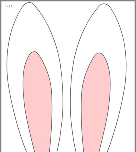 bunny ears template  printable