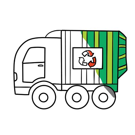 garbage truck coloring page busy shark