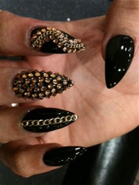 black  gold nails  nail art sactown nails sactown nail spa yelp