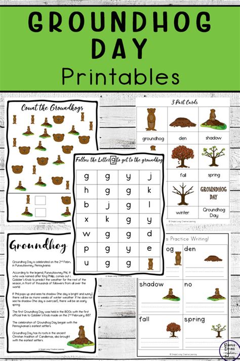 groundhog day printables simple living creative learning
