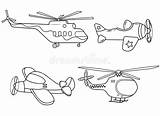 Parachutist Biplane Helicopters sketch template