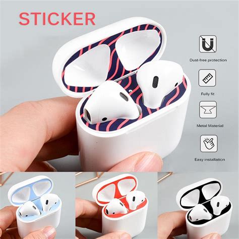 colors dust stickers  airpods  stickers case stickers protective film  airpods