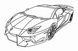 Lamborghini Aventador Colorare sketch template