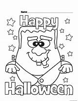 Halloween Coloring Happy Pages Monster Kids Printable Print Printabel Total Views Freekidscoloringpage 2734 sketch template