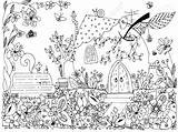 Taman Bunga Mewarnai Pemandangan Paud Terbaru Zentangl Doodle Seniors Gambarcoloring Kantor Tale Ithe Dello Dorme Foresta Ragazza Albero 123rf Giardino sketch template