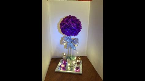 diy beautiful wedding center piecies purple