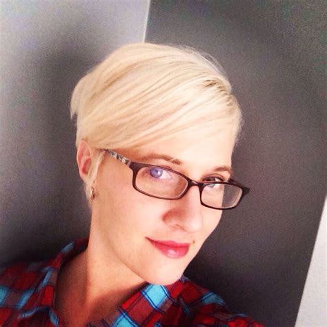 pin by dawn atchley on hair short hair glasses blonde pixie short