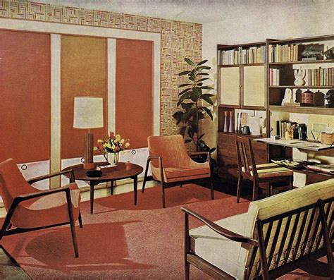 mid century modern interior design characteristics
