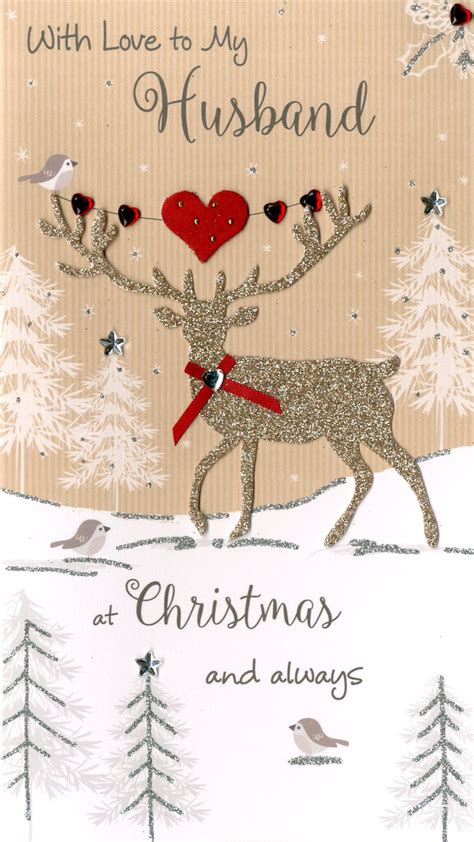 husband embellished christmas card cards love kates