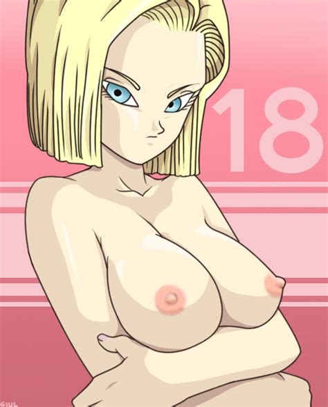 rule 34 android 18 artist request blonde hair blue eyes breasts crossed arms dragon ball