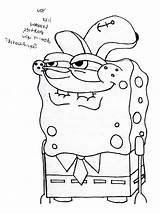 Spongebob Coloring Pages Easy Gangster Drawing Gangsta Memes Color Draw Sketch Drawings Ghetto Spongbob Step Depression Cartoons Squarepants Getdrawings Characters sketch template
