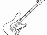 Guitar Electric Drawing Coloring Outline Rock Draw Drawings Roll Clipart Pages Music Boyfriend Cute Line Things Easy Simple Printable Sketch sketch template