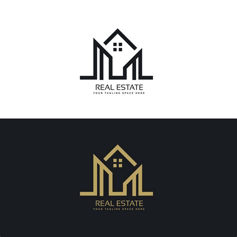 mono  house logo design  real estate company   vector art stock graphics