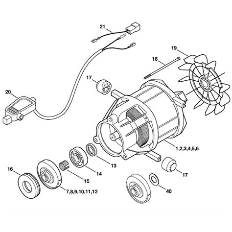 stihl    pressure washer    parts diagram electric motor