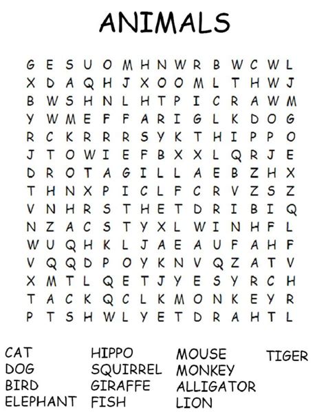 printable word searches word puzzles  kids  printable