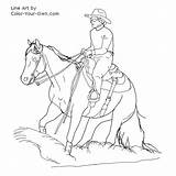Reining Horse Coloring Pages Color Drawing Horses Drawings Line Riding Own Trick Index Additions Getdrawings Kids Outline Rodeo Choose Board sketch template