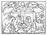 Coloring Jesus Pages Nativity Color sketch template